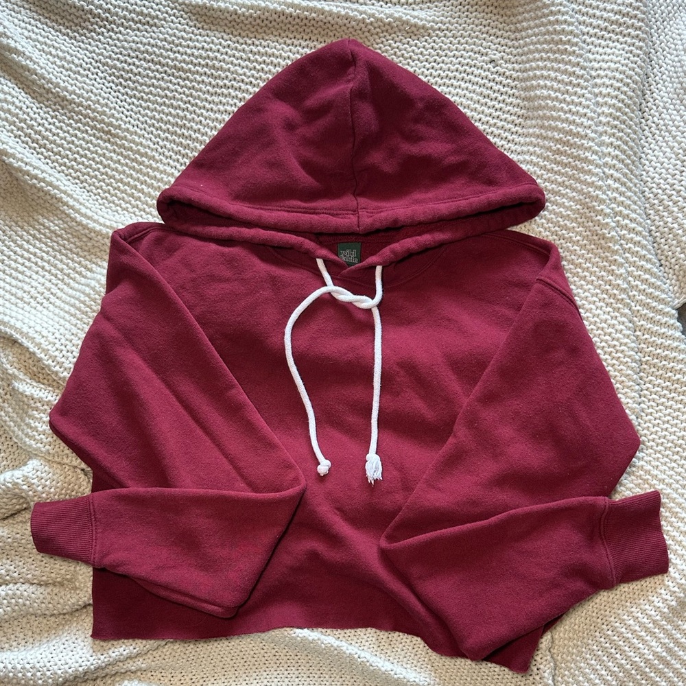 Wild Fable Cropped Maroon Sweatshirt Size XS